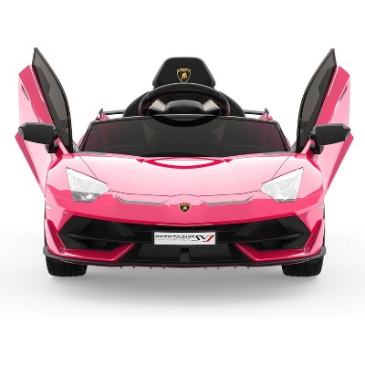 12V Licensed Lamborghini Kids Ride-On Car, Electric Battery-Powered Sports Car with Remote Control, Hydraulic Doors, 2 Speeds, ASTM Certified