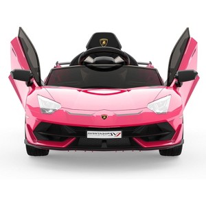 12V Licensed Lamborghini Kids Ride-On Car, Electric Battery-Powered Sports Car with Remote Control, Hydraulic Doors, 2 Speeds, ASTM Certified - 1 of 4