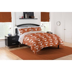 NCAA Texas Longhorns Rotary Bed Set - 1 of 3