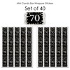 Big Dot of Happiness Adult 70th Birthday - Gold - Mini Candy Bar Wrapper Stickers - Birthday Party Small Favors - 40 Count - 3 of 4