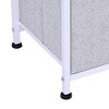 SEVOBAL Dressers 5 Drawer Horizontal Storage Cube Dresser with Sturdy Fabric Bins for Stylish Bedroom Organizer, Gray, 11.75"*39.5"*21.25" - 4 of 4
