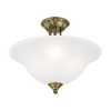 Livex Lighting Coronado 3 - Light Semi-Flush Mount in  Antique Brass - 4 of 4