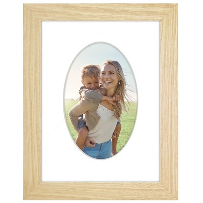 Americanflat 6" x 8" Picture Frame with Mat - Arch, Oval & Wavy Designs - Stylish Decor for Living Rooms, Dorms, Offices & More