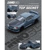Nissan Skyline "Top Secret" GT-R (R32) RHD Stealth Gray with Carbon Hood 1/64 Diecast Model Car by Inno Models - 2 of 2