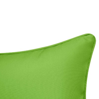 Green and White Embroidered Geometric Square Throw Pillow