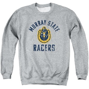 Murray State University Official Racers Logo Adult Crewneck Sweatshirt, Athletic Heather - 1 of 4