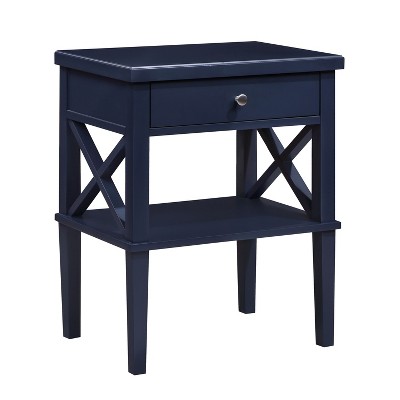 NicBex Nightstand with Drawers and Handles Modern Bedside Table with Open Storage Shelf for Bedroom,Living Room