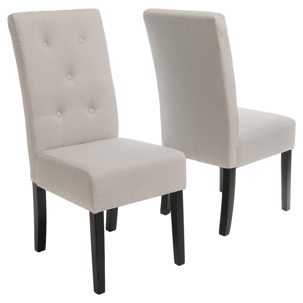 Set of 2 Taylor Fabric Dining Chair Natural Plain - Christopher Knight Home was $199.99 now $129.99 (35.0% off)