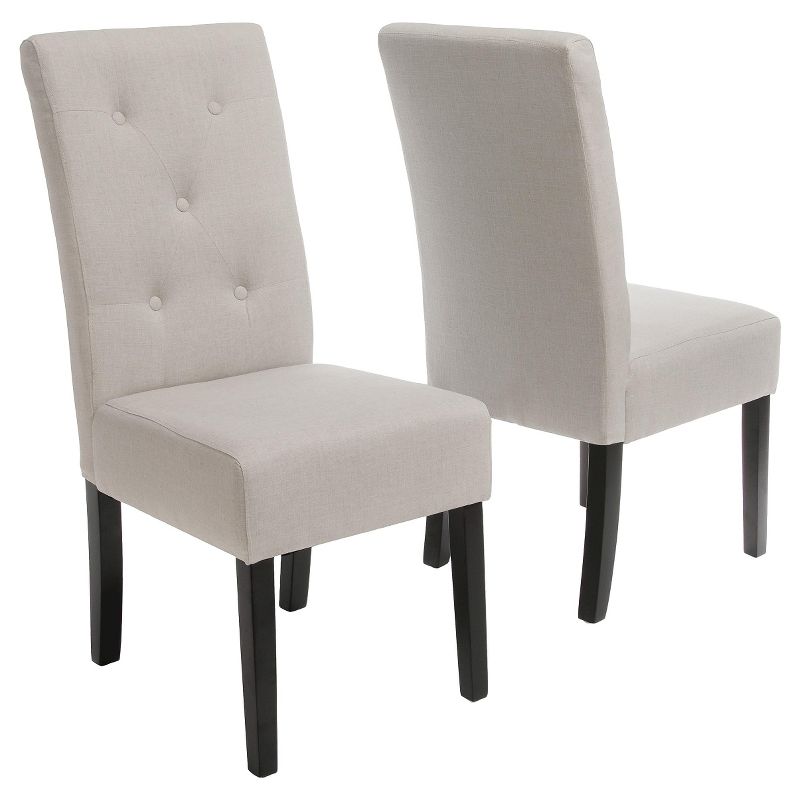 Set of 2 Taylor Fabric Dining Chair Natural Plain - Christopher Knight Home, 1 of 8