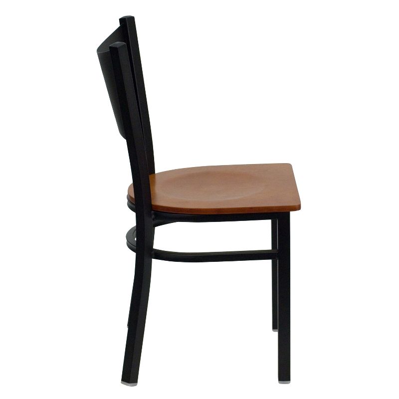 Flash Furniture Black Coffee Back Metal Restaurant Chair, 5 of 8