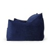Christopher Knight Home Jeremy Modern 2-Seater Velvet Bean Bag Chair with Armrests - 4 of 4