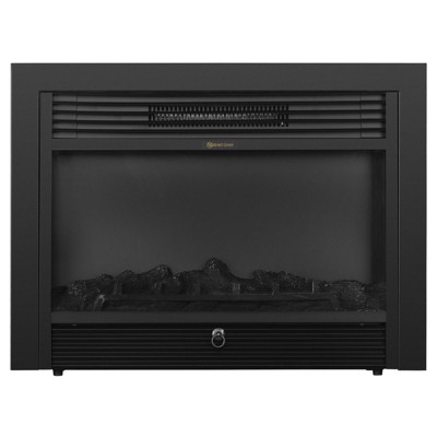28.5" Black Electric Wall Mount Fireplace Insert with Remote