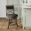 NicBex Dining Chairs Upholstered Chair Counter Height Chairs Black X-Back Swivel Chair Fabric Seat for Kitchen - 3 of 4