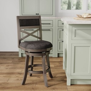 NicBex Accent Chair Swivel Chair Upholstered Bar Stools with Wood Legs for Kitchen Island, Living Room and Pub - 1 of 4