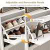 White Shoe Storage Cabinet with 2 Flip Drawers, Slim Narrow Shoe Rack Cabinet - 4 of 4
