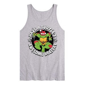 Men's - Teenage Mutant Ninja Turtles - Have A Turtley Awesome Holiday Graphic Tank Top - 1 of 2