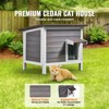 VEVOR Outdoor Cat House Weatherproof, Feral Cat Shelter for Multiple Cats, Outdoor Wooden Cat Rabbit House with All-Round Foam Insulated, Open Roof - 3 of 4
