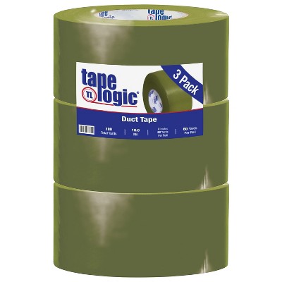 Tape Logic Duct Tape 10 Mil 3" x 60 yds. Olive Green 3/Case T988100LV3PK