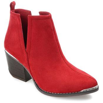 Journee Collection Womens Issla Pull On Stacked Heel Booties