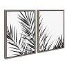 Kate and Laurel Sylvie Palm I and II BW Framed Canvas by Amy Lighthall - 2 of 4