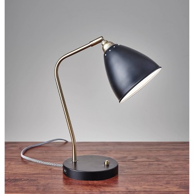 16" x 21" Chelsea Collection Desk Lamp Black - Adesso