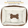 Munora XXL Pet Dog Bed - 35.43"L x 27.56"W Soft Fleece Cushion with Non-Slip Bottom & Plush Bone Toy - 4 of 4
