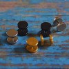 Maya's Grace Round Barbell Dumbbell Flat Back Disc Stud Earrings Unisex - 4 of 4