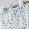RT Designers Collection Kimberly Embroidery Doily Grommet Sheer Curtain Panel Pair Wedgewood - 3 of 4