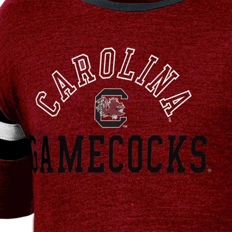 NCAA South Carolina Gamecocks Girls&#39; Short Sleeve Striped Shirt, 3 of 4