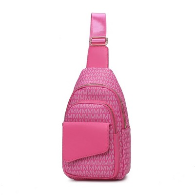 MKF Collection Kace M logo Printed Vegan Leather Women’s Sling Bag by Mia K