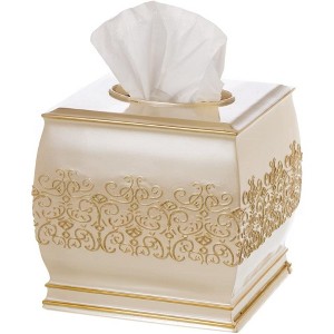 Creative Scents Shannon Beige Square Tissue Box - 1 of 4