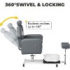 COZONY Reclining Pedicure Chair with Stool,360° Swivel Hydraulic Pedi Chair with Footrest & Massage Foot Basin for Beauty Spa Salon,Adjustable Height - 4 of 4