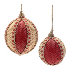 Woven Bamboo Ornament (Set of 4) - 1 of 4