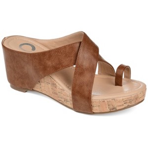 Journee Collection Womens Rayna Wedge Heel Slip On Sandals - 1 of 4