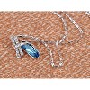 Anna-Kaci Aquamarine Sky Blue Water Crystal Bridesmaid March Birthstone Necklace - 4 of 4