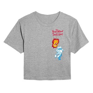 Women's - The Year Without a Santa Claus - Heat Miser Cold Miser Cropped Graphic T-Shirt - 1 of 4