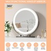 Whizmax 19 Inch Round Vanity Mirror with Led Lights, Touch Control 3 Color Lighting Dimmable Makeup Mirror - 4 of 4