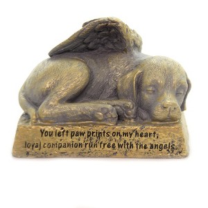 4.25 In Dog With Wings Bereavement Statue Pet Garden Statues - 1 of 2