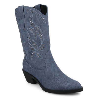 Journee Womens Memphis Western Boots