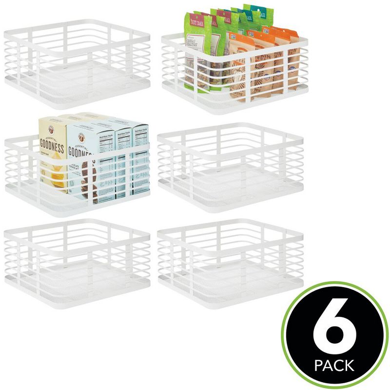 Mdesign Metal Wire Food Organizer Storage Bins Basket - 6 Pack : Target