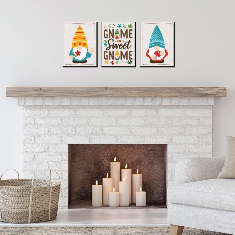 Big Dot of Happiness Garden Gnomes - Forest Gnome Wall Art and Kids Room Decor - 7.5 x 10 inches - Set of 3 Prints, 2 of 7