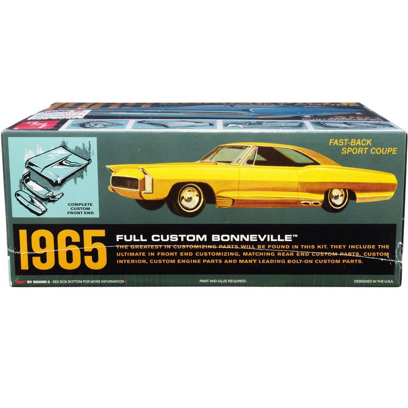Skill 2 Model Kit 1965 Pontiac Bonneville Sport Coupe 3-in-1 Kit 1/25 Scale Model by AMT, 2 of 5