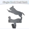 5 Star Super Deals Wall-Mounted Dog Silhouette Hook - Decorative Metal Coat Rack and Key Holder for Pet Lovers - Compact 5.5" x 6.5" Organizer - 2 of 3