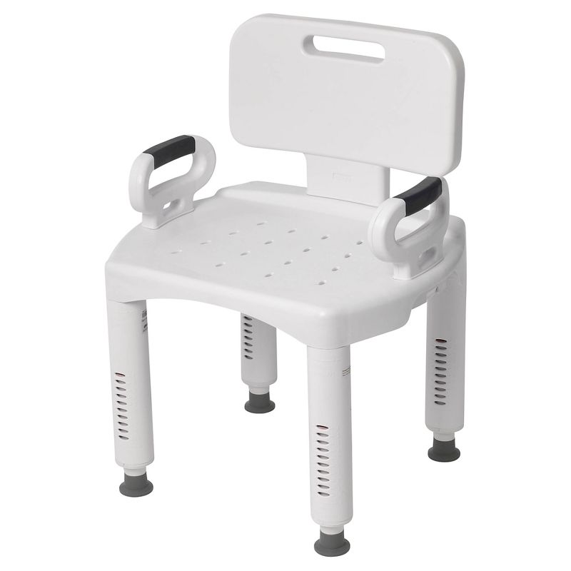 Drive Medical Premium Series Shower Chair with Back and Arms, 1 of 10