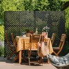 PexFix 72 in. x 47 in. Outdoor Privacy Rectangle Screen Galvanized Steel Panel Divider in Black - 2 of 4