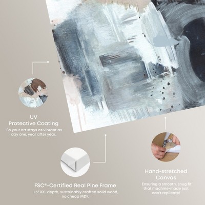 Elegant Abstract Boho Canvas Wall Art in Neutral Tones, 16" x 24"