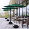 Gulches Simple Deluxe 7.5'Patio Outdoor Table Market Yard Umbrella with Push Button Tilt/Crank,6 Sturdy Ribs for Garden,Deck,Backyard,7.5ft,Green - 2 of 4