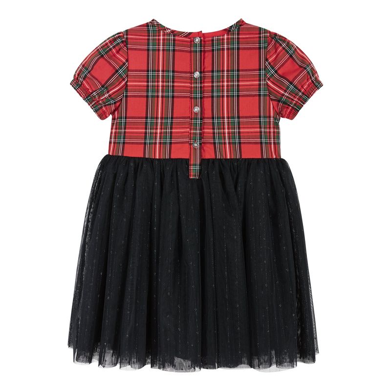 Andy & Evan  Toddler Girls Plaid Holiday Dress, 3 of 6