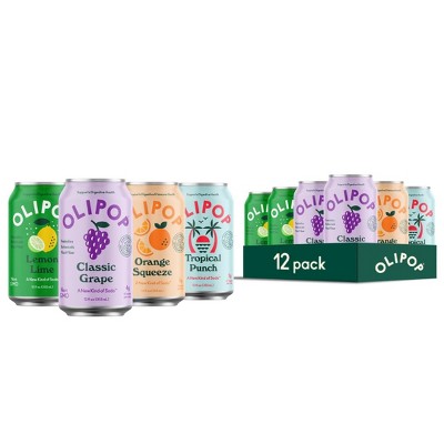 Olipop Prebiotic Soda Pop, Fun Variety Pack - 12 Oz Can (Pack of 12)