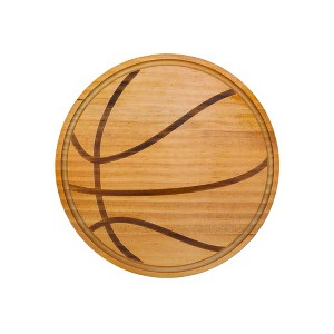 Slickblue Sports Ball Design, 5 Options, Pine Wood Cutting Board, 13" Dia. – Perfect for Entertaining & Kitchen Use - 1 of 4
